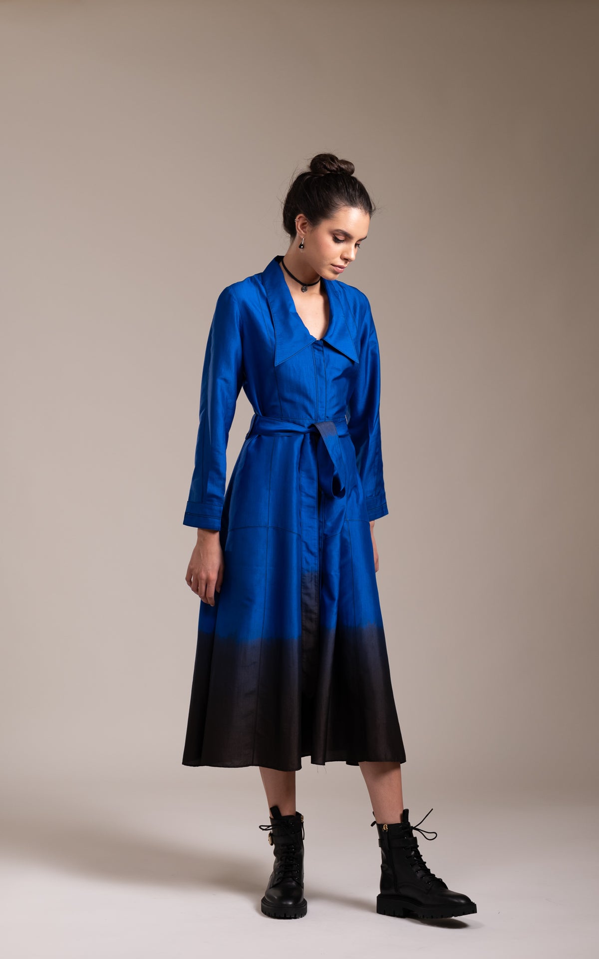 OMBRE SILK SHIRT DRESS — BIRDWALK